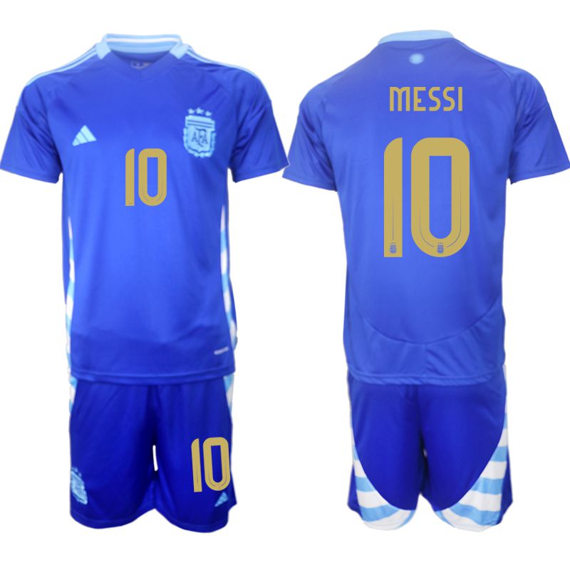 Men 2024-2025 Season Argentina away blue 10 Soccer Jersey